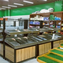 超市蔬菜货架生鲜店蔬菜架果蔬架不锈钢蔬菜货架中岛柜商超货架
