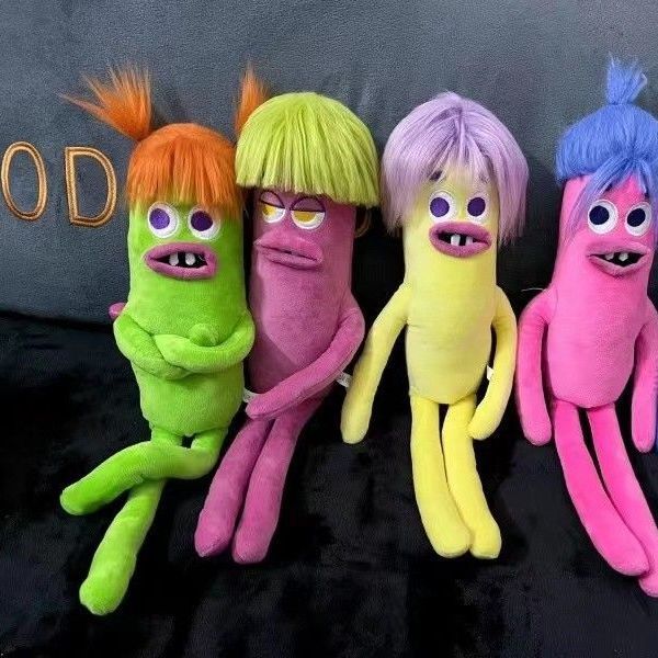 包邮丑娃娃nobady sausage无名香肠怪搞笑游戏公仔玩偶绿色毛绒玩