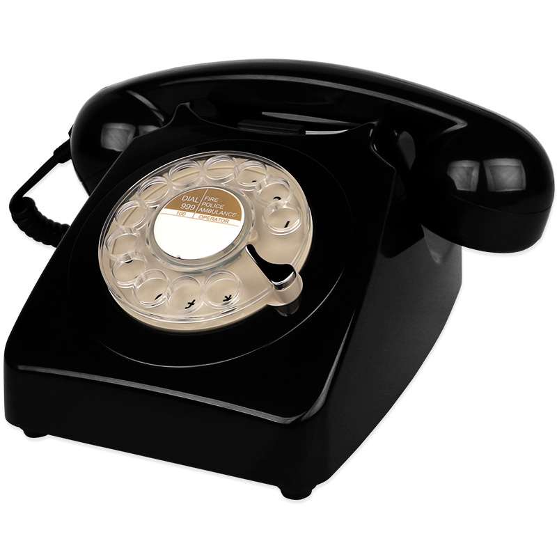 出口欧美复古老式电话机座机仿古电话机跨境电商金属铃声旋转拨盘