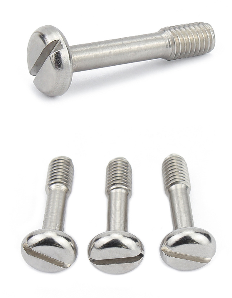 工厂定制304不锈钢一字槽盘头不脱出倒角机螺钉gb837圆头螺丝