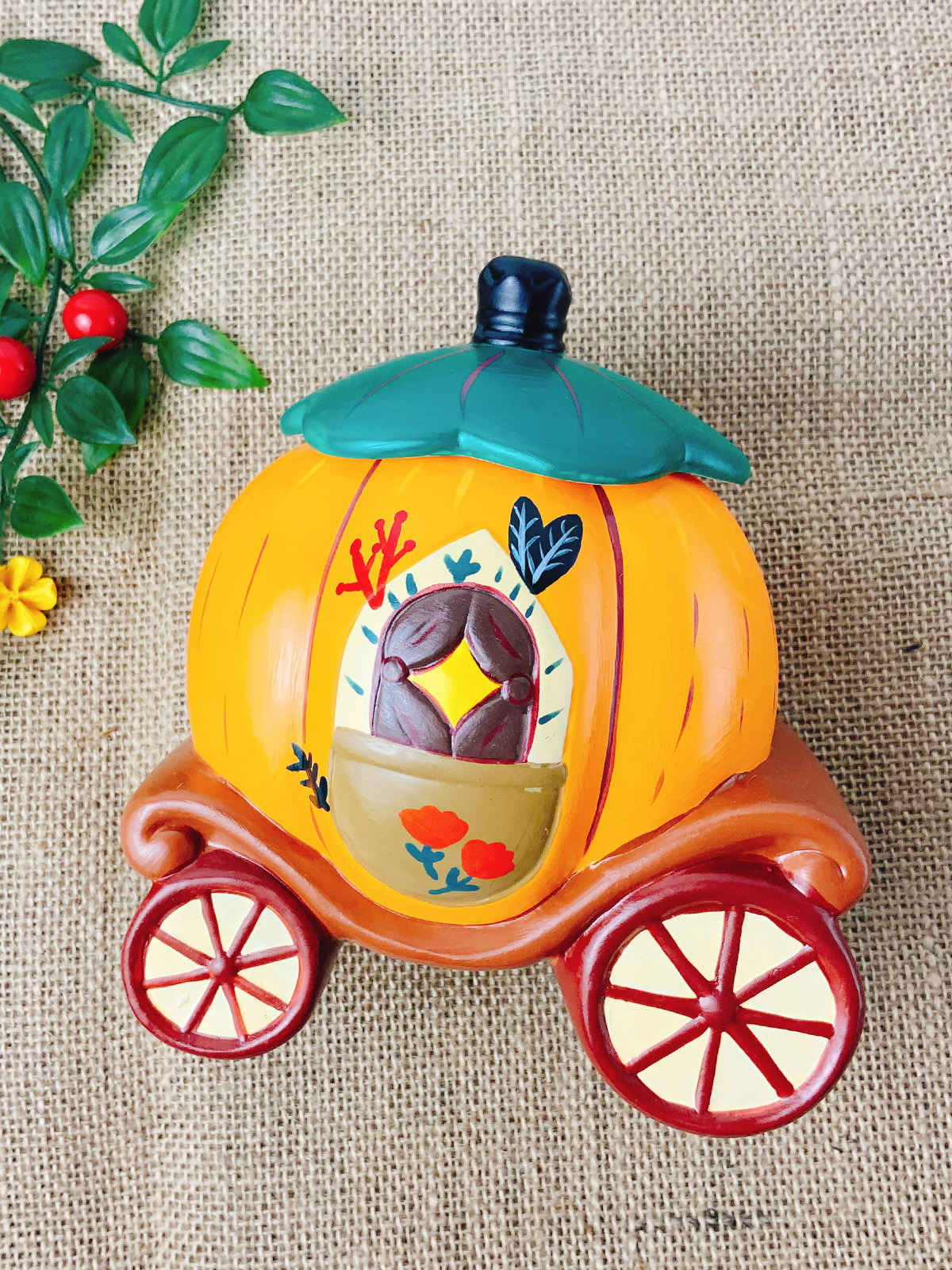 公主南瓜车儿童涂色玩具石膏娃娃涂鸦陶瓷存钱罐绘画彩绘白胚批发