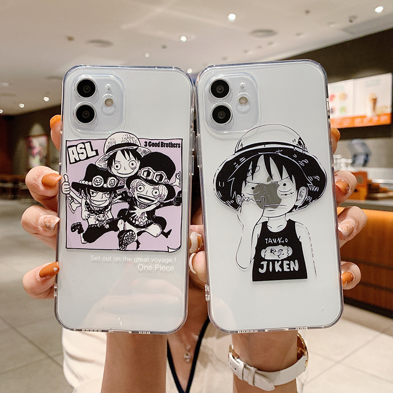 动漫海贼王适用苹果13手机壳iphone12pro卡通11max硅胶mini透明壳