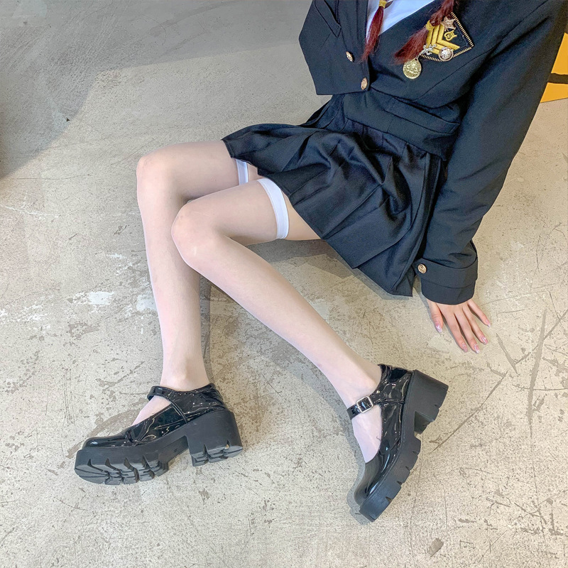 夏季纯色过膝袜性感透明情趣高筒白丝日系jk大腿袜显瘦美腿黑丝薄