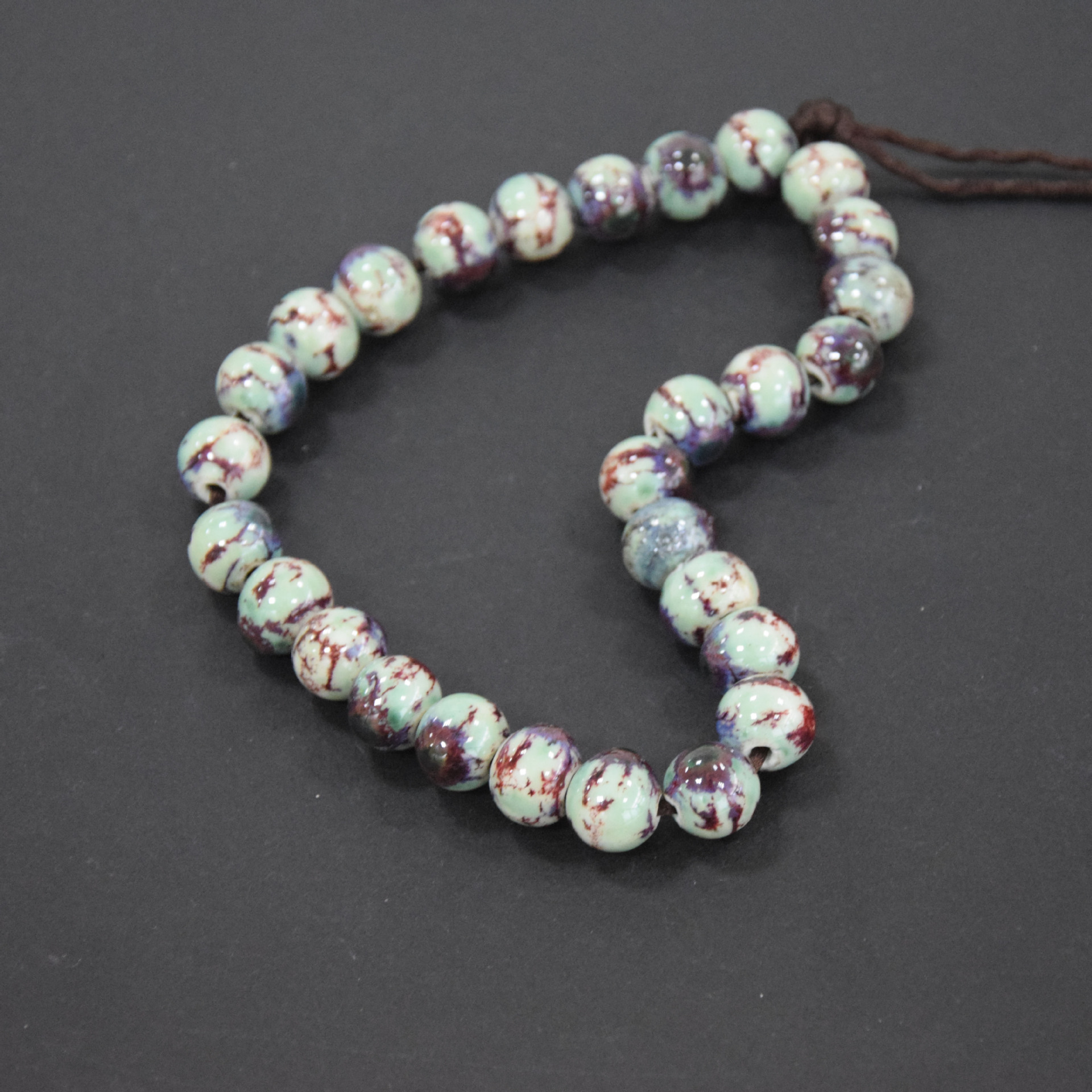 陶瓷圆珠珠子景德镇高温窑变贵妃醉饰品配件手链项链配饰定制批发