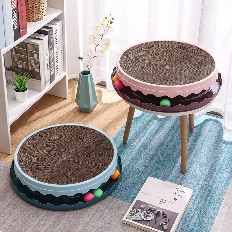 Cat Supplies Wholesale round Cat Scratch Board Three-in-One Cat Turntable Wear-Resistant Integrated Corrugated Paper Cat Nest