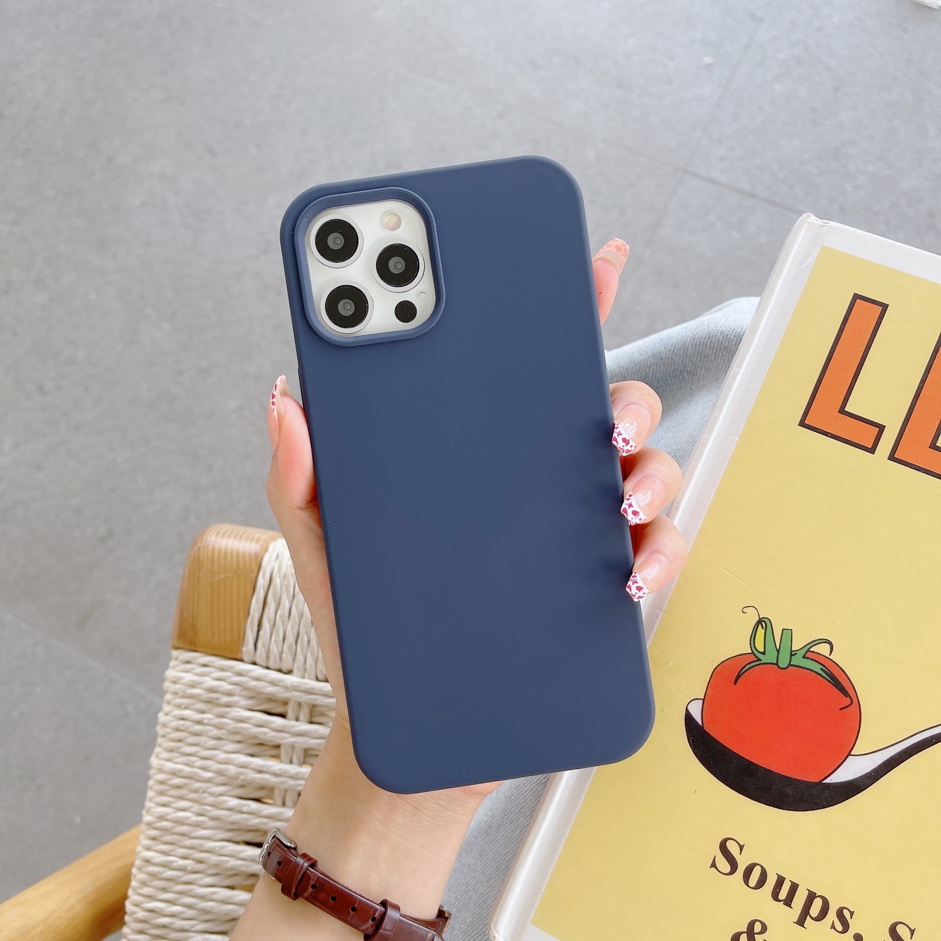 液态全包超纤绒布适用iphone12promax手机壳苹果11撞色78plus硅胶