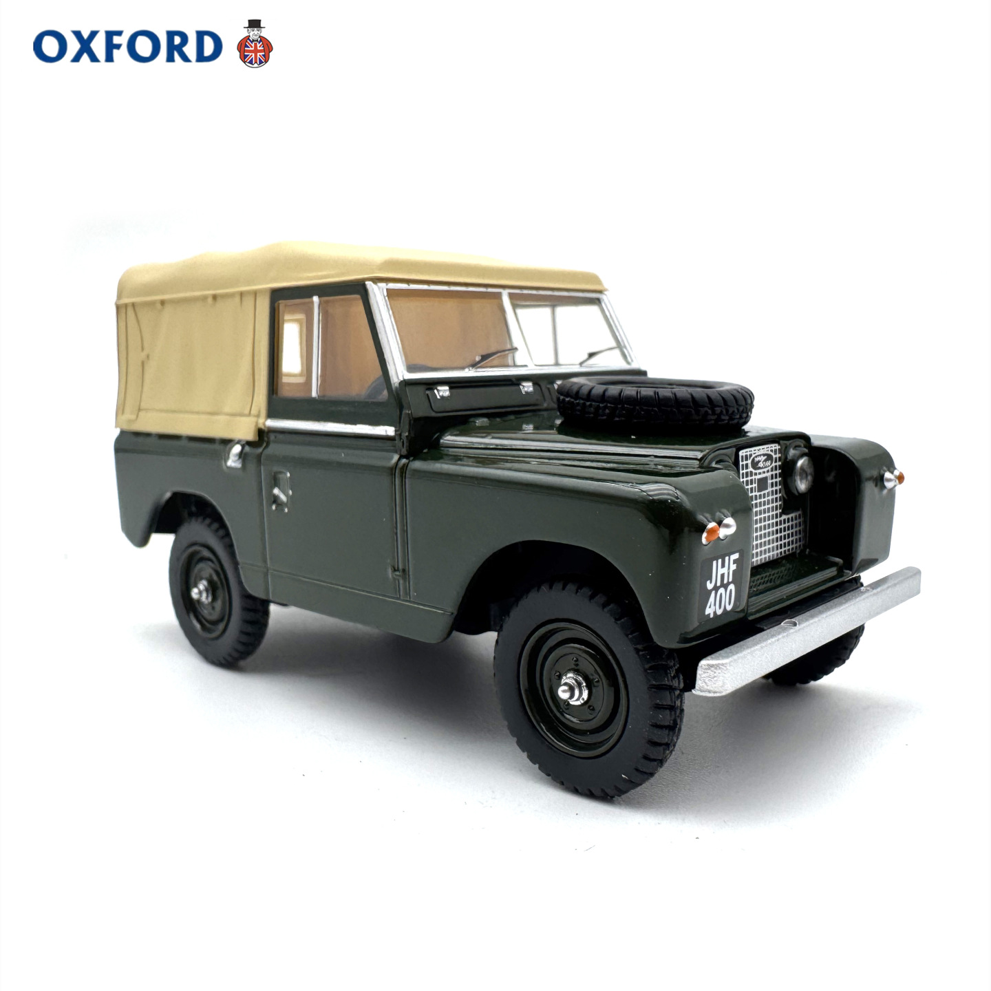 OXFORD路虎二代SWB帆布吉普车汽车模型合金仿真收藏摆件现货1/43
