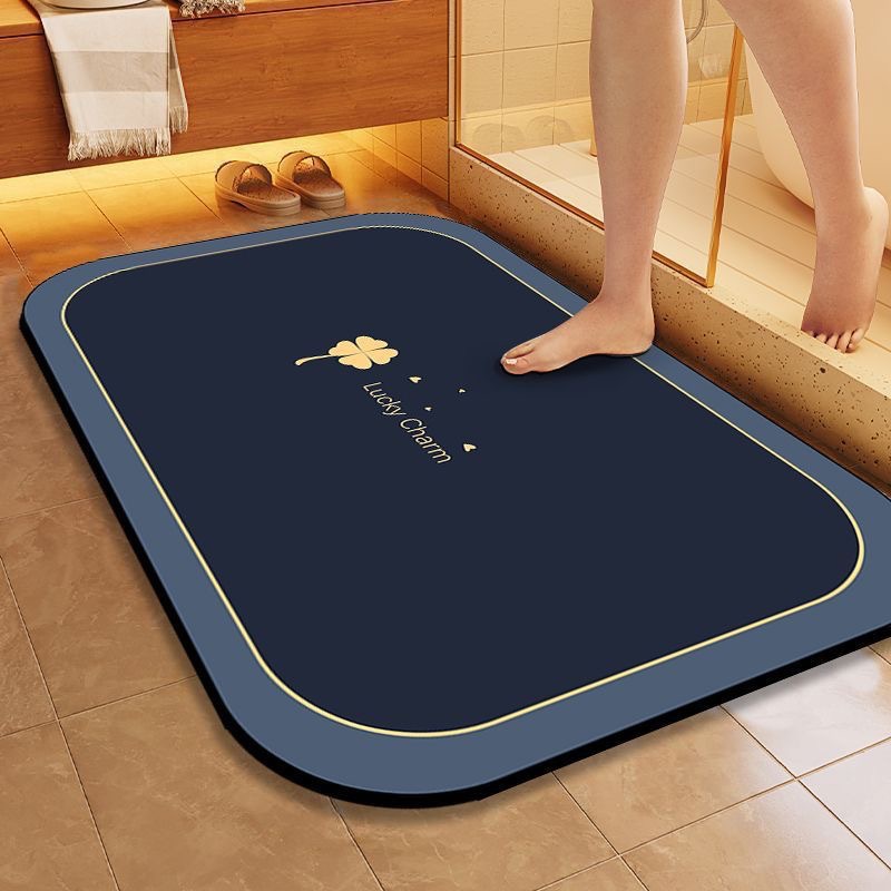 Diatom Ooze Soft Floor Mat Bathroom Toilet Doorway Absorbent Foot Mat Home Non-Slip Quick-Drying Mat Toilet Entrance Mats