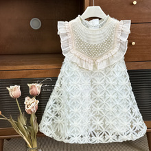 女童连衣裙夏季新款珍珠礼服裙