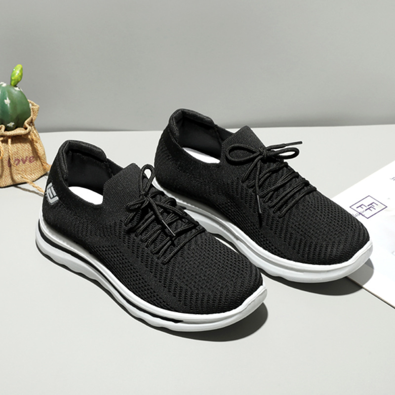 Hengyu Sports Shoes 2023 New Casual Women's Flying Woven Shoes Trendy Breathable Running Shoes Fashion Lace-up Unisex Shoes Wholesale
