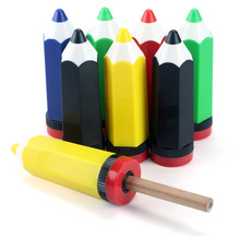 蜡笔样式单孔大容量塑料削笔刀儿童卷笔刀 558A