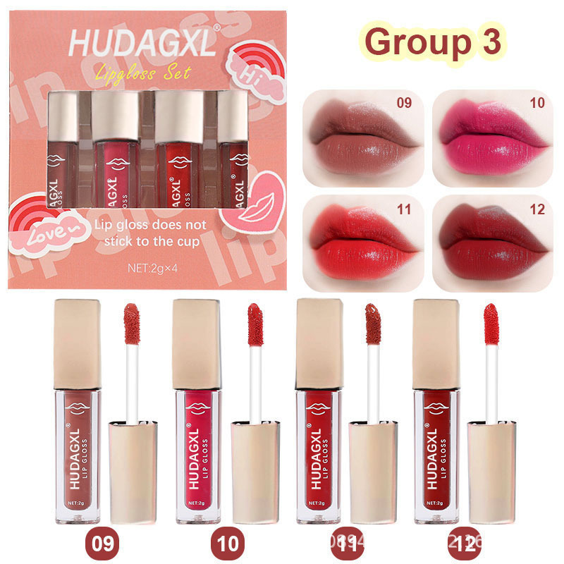 Exclusive for Cross-Border Liquid Lip Gloss Lipstick Kit Mini Lip Lacquer Students Do Not Fade Longlasting Lip Gloss Lip Gloss Factory Direct Sales