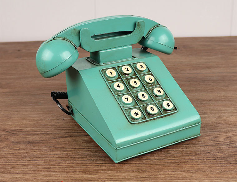 复古老式电话机模型7080年代座机客厅酒吧橱窗柜摆件摄影道具摆设