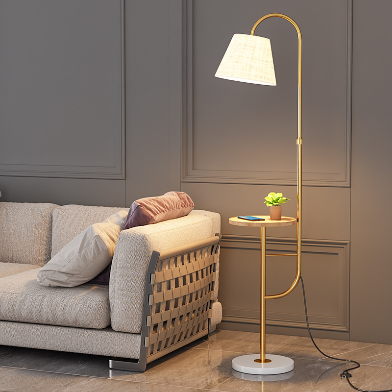 Wooden Living Room Pleated Floor Lamp with Coffee Table Floor Lamp Decoration Nordic Bedroom Creative Simple Hotel Vertical Lamp