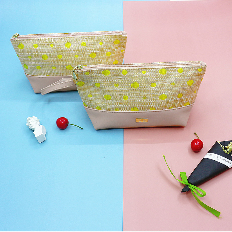 New Fashion Travel Portable Cosmetic Bag Storage Bag Lazy Lady Cosmetic Bag Flower Zipper Handbag Customization