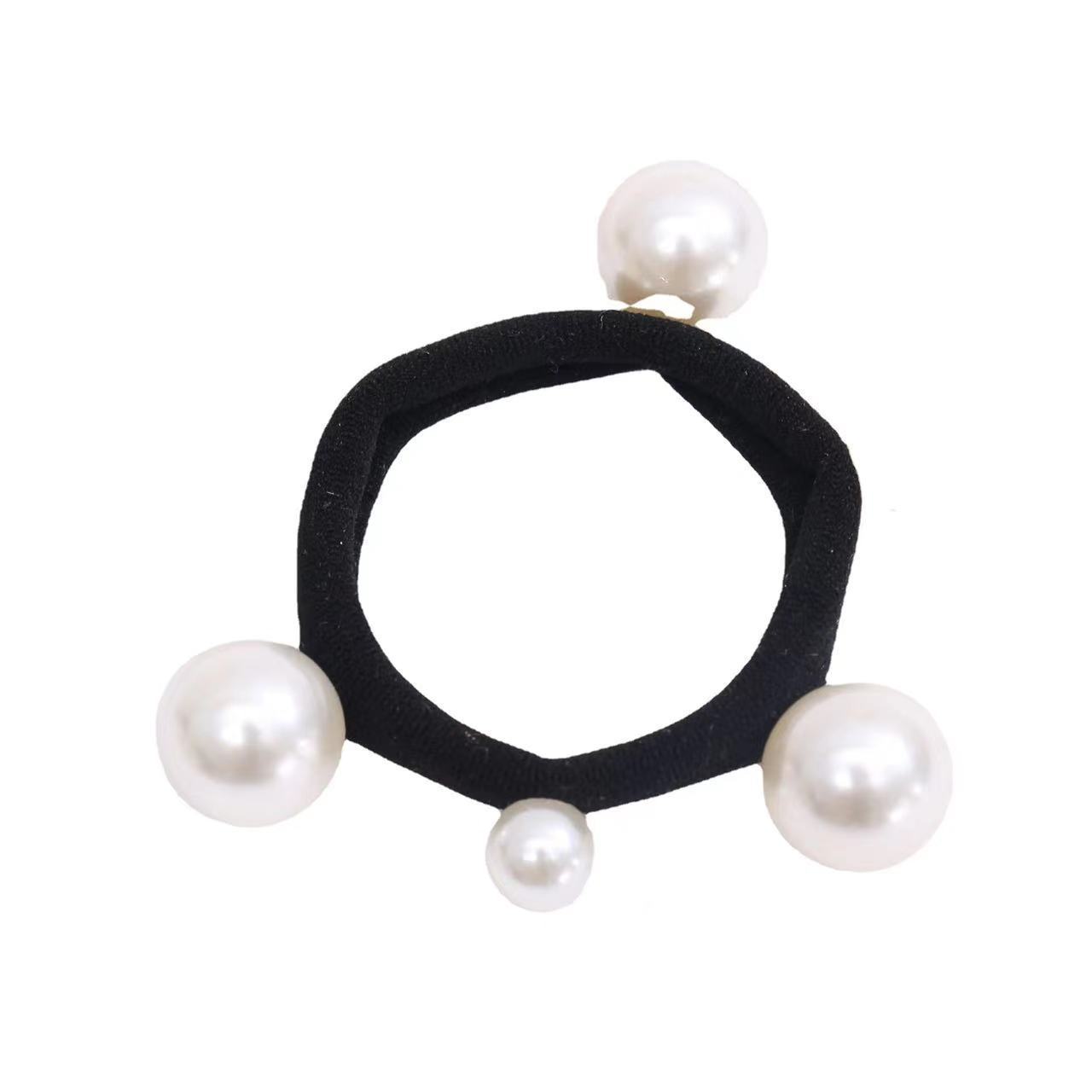 Korean Style Imitation Pearl Bowknot Hair Ring Hair Rope All-Match Simple Rubber Band Hair Tie High-Grade Hair Accessories Hair Rope