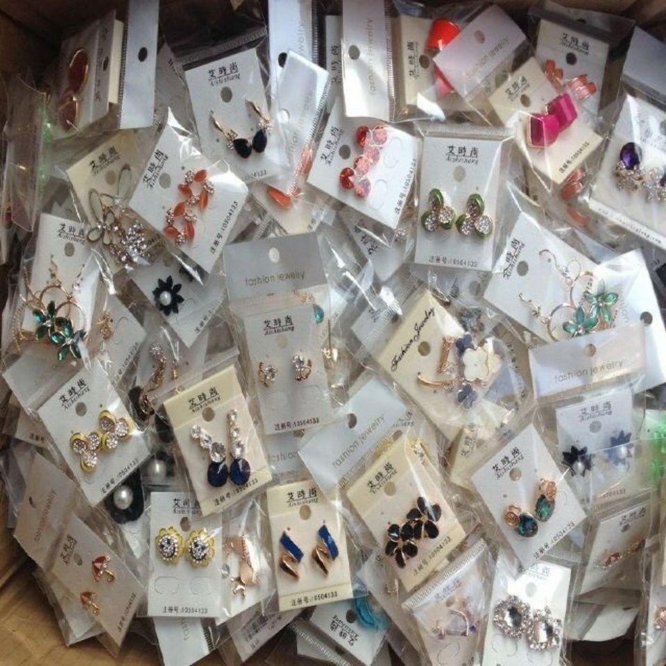 称斤夜市摆摊货源耳饰耳钉批发义乌小商品市场饰品耳.随机对-阿里巴巴