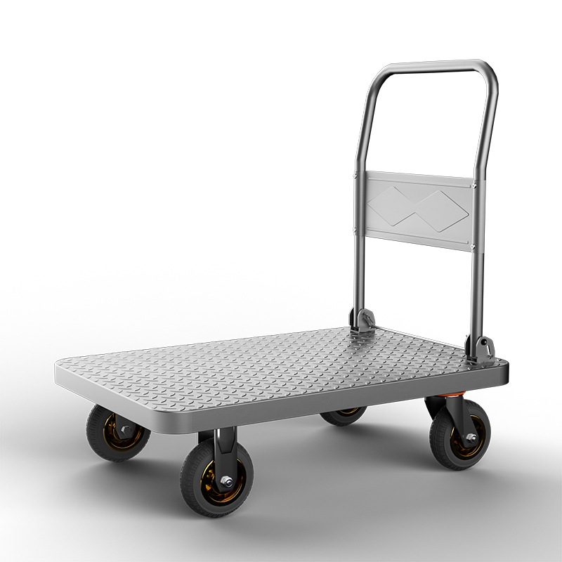 钢板小推车拉货搬运车平板车轻便家用工地小拖车折叠小拉车手推车