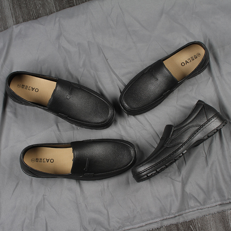 合利鲨新款时尚夏季低帮男鞋休闲纯色圆头男士外穿平底休闲套鞋