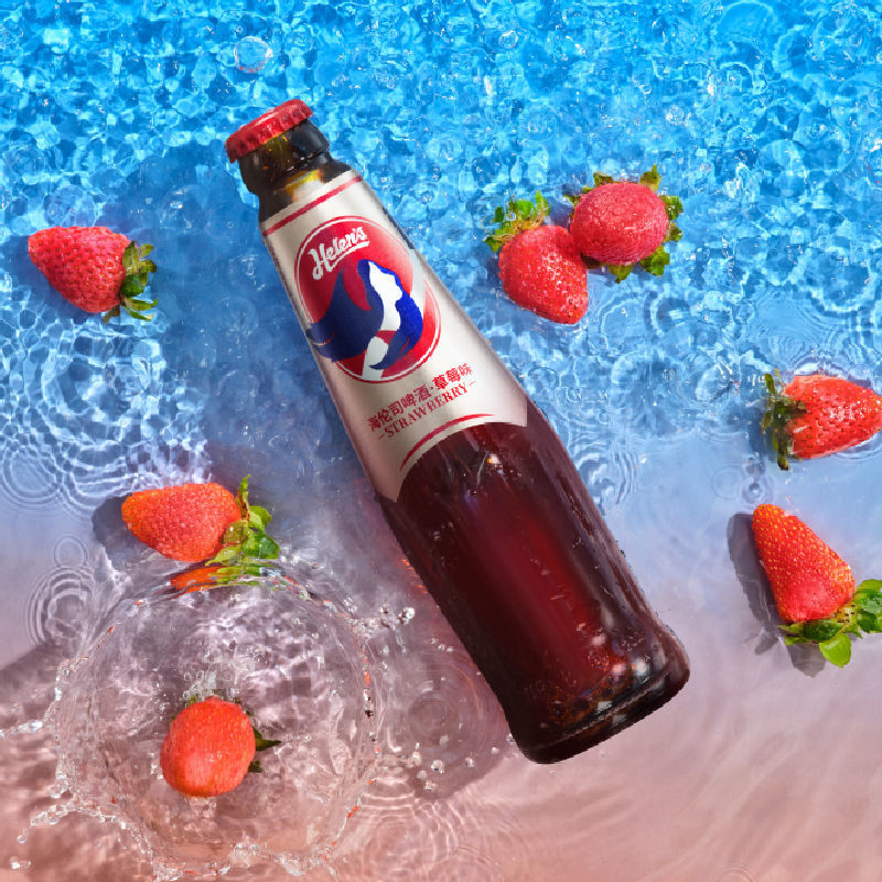 helens海伦司旗舰店啤酒草莓味果啤微醺小酒低度少女酒270ml*6瓶