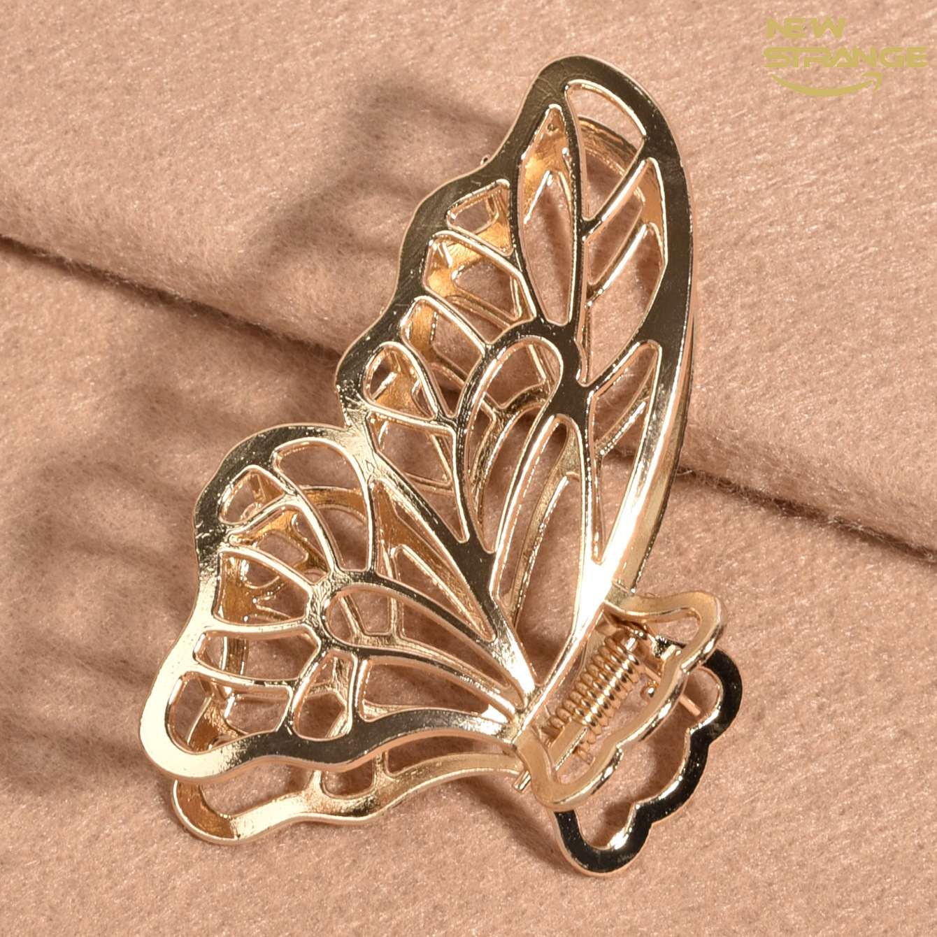 韩国金属金色镂空蝴蝶盘发抓夹简约仙女全头夹子发卡网红复古发夹