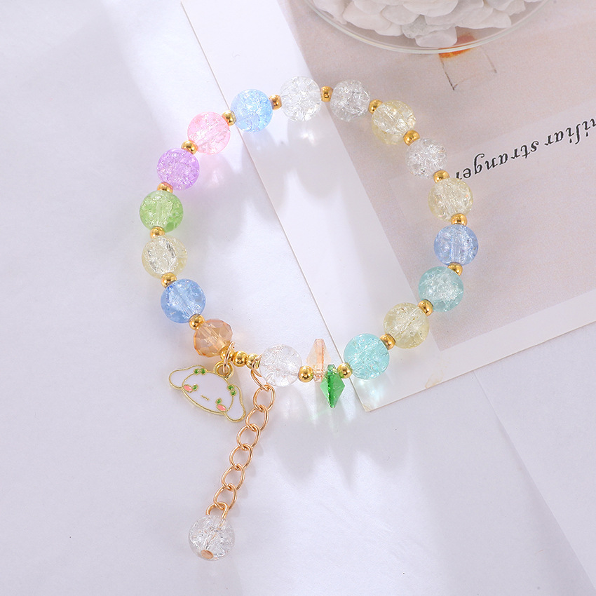 Hot Flower Crystal Bracelet Sanliou Series Girl Korean Jewelry Clow Miduo Girlfriends Student Hand String Ornament Ins