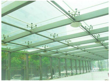 点式钢化夹胶玻璃雨棚 成都钢结构雨棚制作安装 点式钢结构玻璃雨