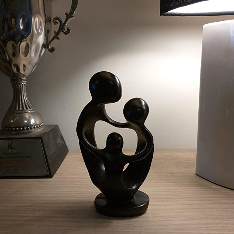 新品母子雕像抽象妈妈爸爸家庭爱情雕塑树脂小雕像家居装饰或礼品
