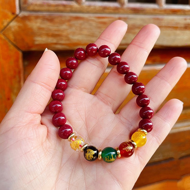 Xiangji Temple Cinnabar Bracelet Authentic Men Men and Women Natal Year Gift Wholesale