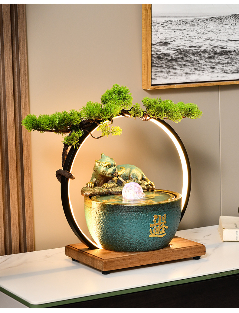 貔貅摆件招财进宝聚宝盆办公室流水生财风水轮开业礼品高档实用