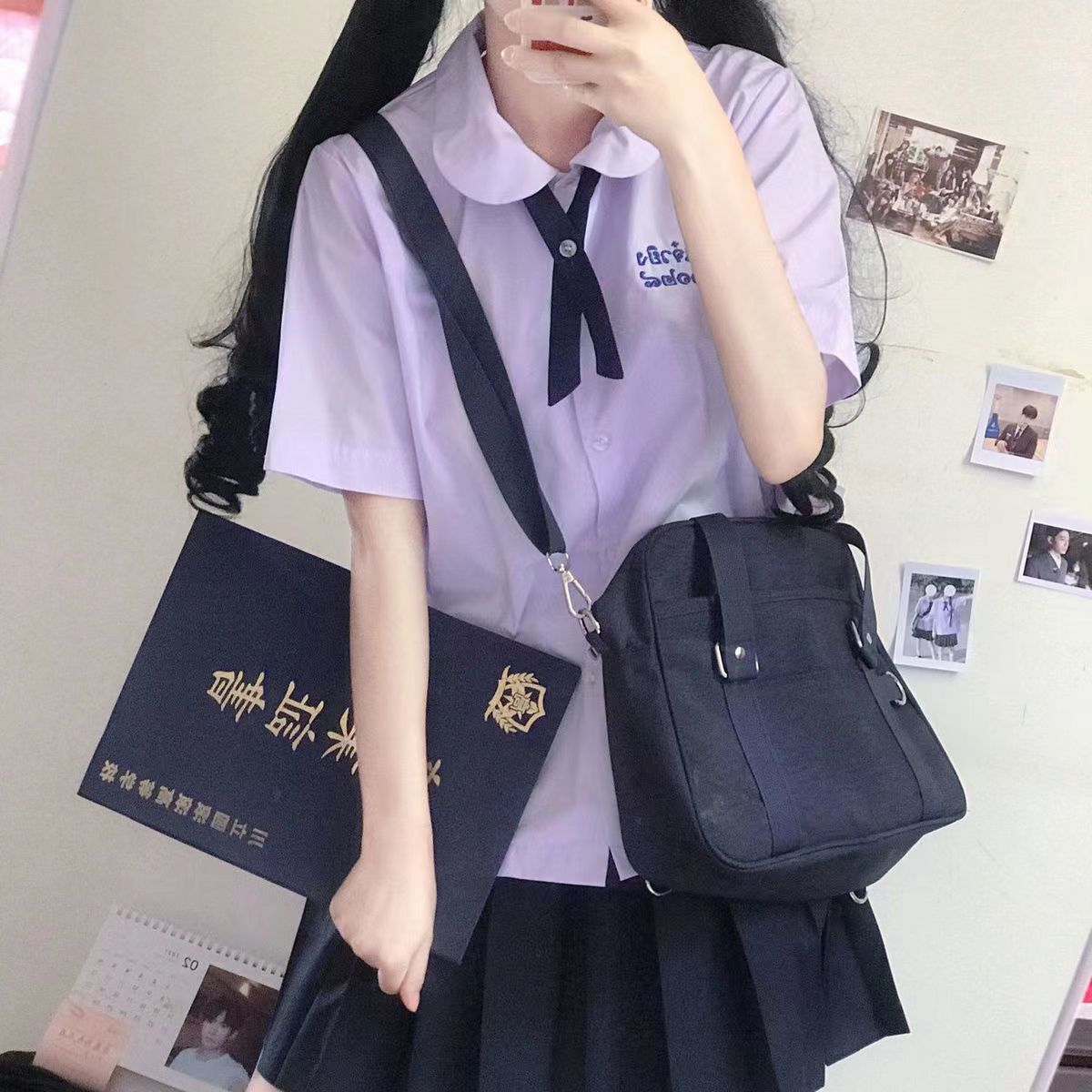 泰国校服娜诺禁忌女孩jk制服泰式衬衫高中生班服夏季套装学院风
