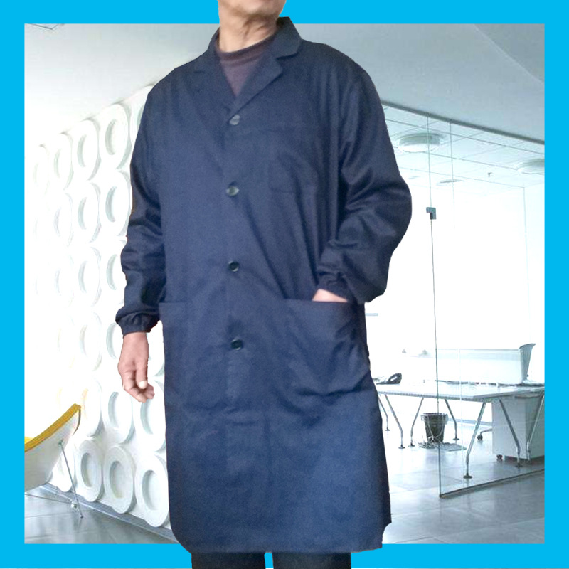 棉蓝大褂工作服男长款劳保挂卦棉布长衫棉男装大衫男士实验服