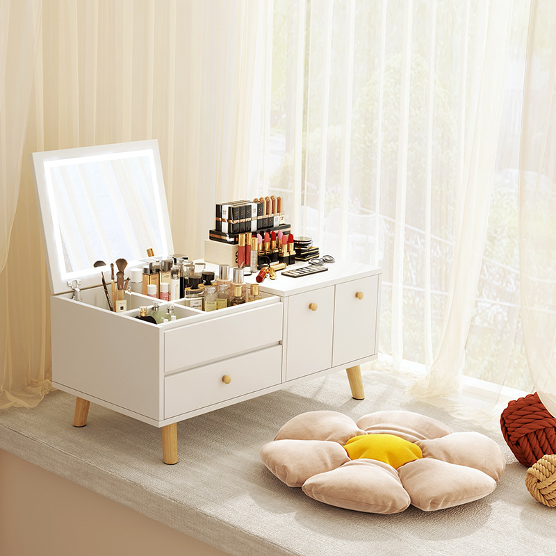 梳妆台飘窗专用小户型化妆台卧室化妆柜一体小型现代简约化妆桌子