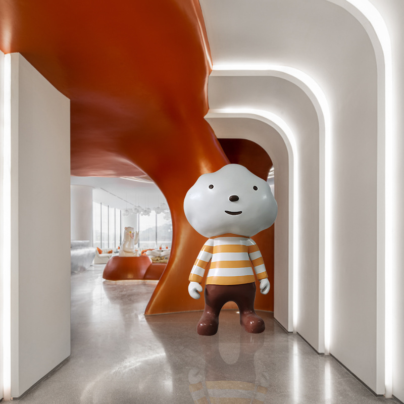 白云先生 mr white cloud 公仔摆件室内家居电视柜旁边落地装饰品