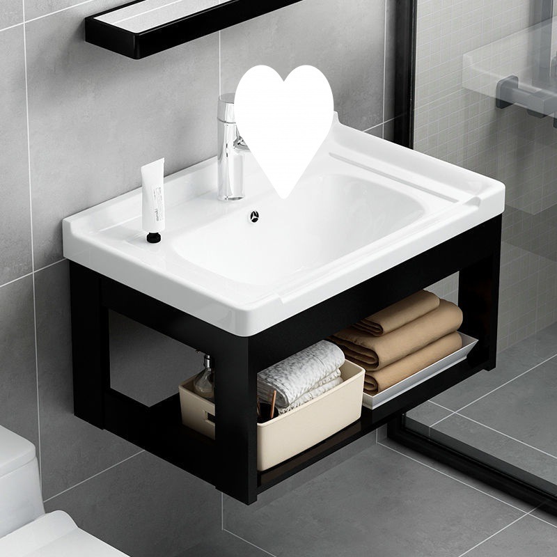 洗手盆柜组合挂墙式洗脸盆简易浴室洗漱台卫生间洗手池小户型迷你