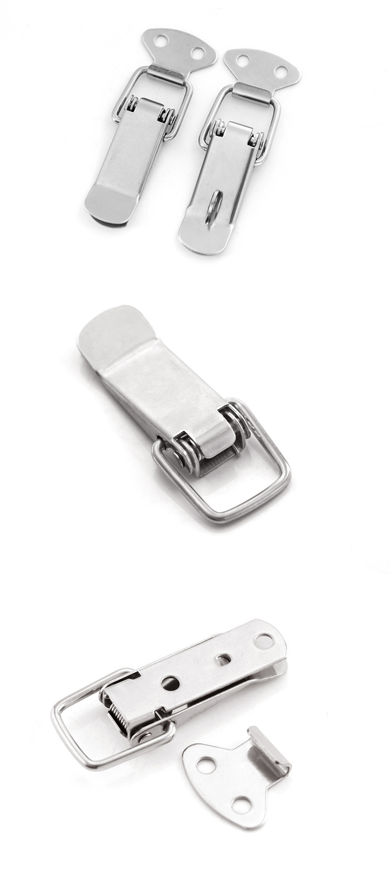 不锈钢搭扣卡扣锁扣固定挂钩工具箱箱扣保温箱小拉扣弹簧鸭嘴门扣