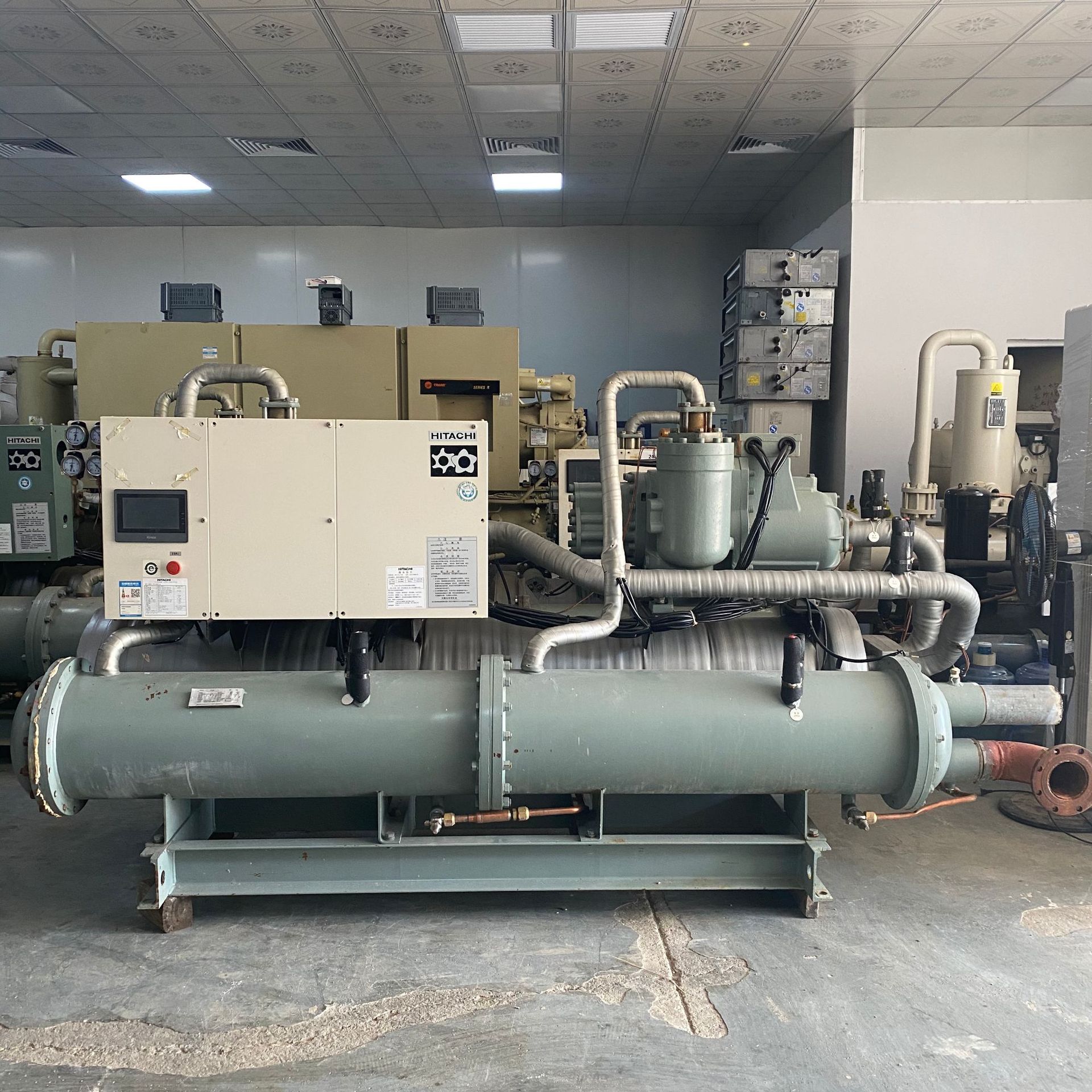 二手商用中央空调日立120匹螺杆式冷水机组rcu120whz-ae-阿里巴巴