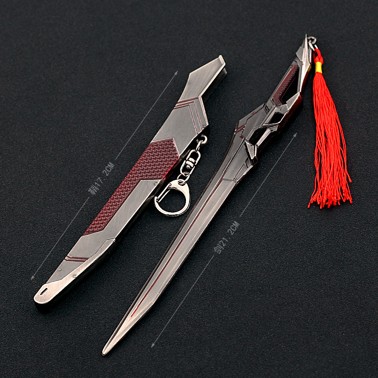 吞噬-星空动漫周边领主罗峰血影战刀带鞘武器模型全金属工艺品
