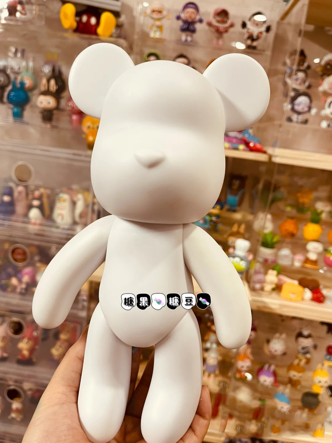 大号diy暴力熊积木熊涂鸦流体画白胚涂鸦非石膏娃娃搪胶玩具批发