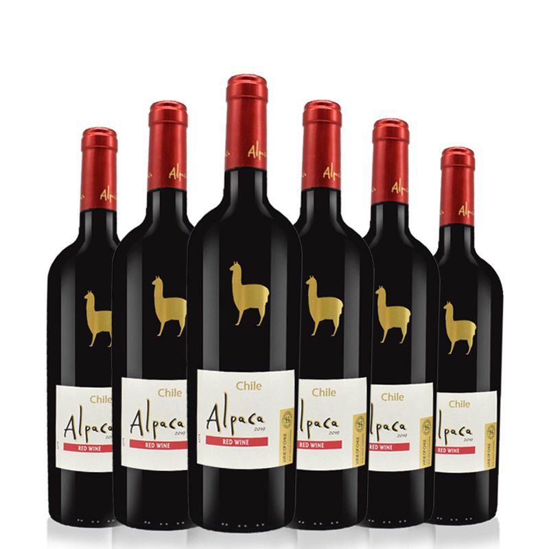 智利红酒美乐葡萄酒半干红原瓶进口红酒女士干红单支装750ml6瓶装