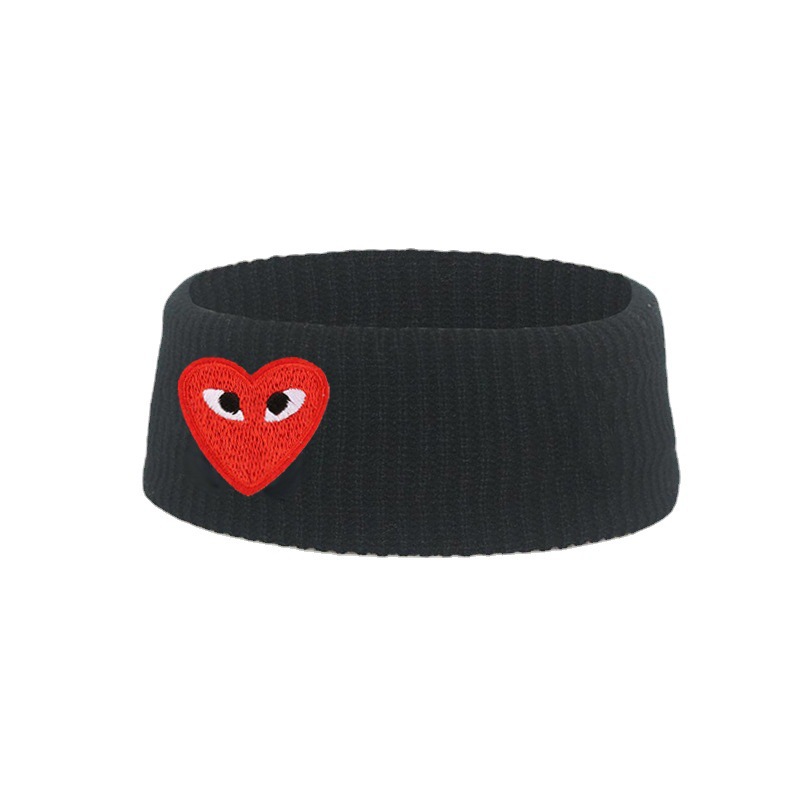 Cross-Border Knitted Hair Band Love Embroidered Headband Men's and Women's Wide-Brimmed Face Wash Sweat-Absorbent Fashion Wool Headband Headscarf Headdress