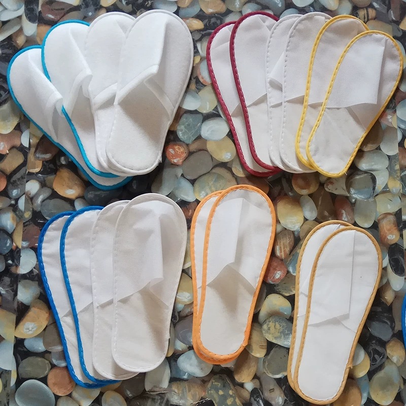 Disposable Slippers Guest Slippers for Hotel B & B, Non-Slip Plush Wholesale for Home Travel