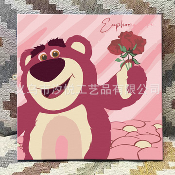 数字油画diy卡通动漫超萌治愈丙烯画手绘填涂家居装饰画厂家批发