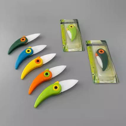 陶瓷刀具生产工厂小鸟刀水果刀生活用品个性折叠小刀具可便携旅行