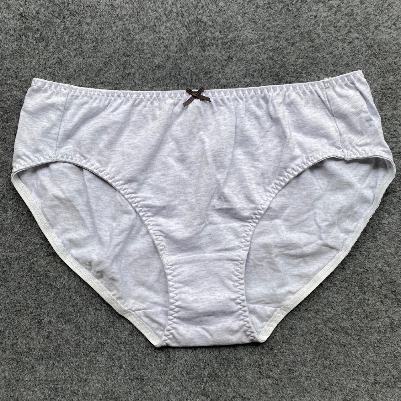 韩版内裤女纯棉中腰蝴蝶结女士三角裤头纯色女生全棉裆学生棉底裤