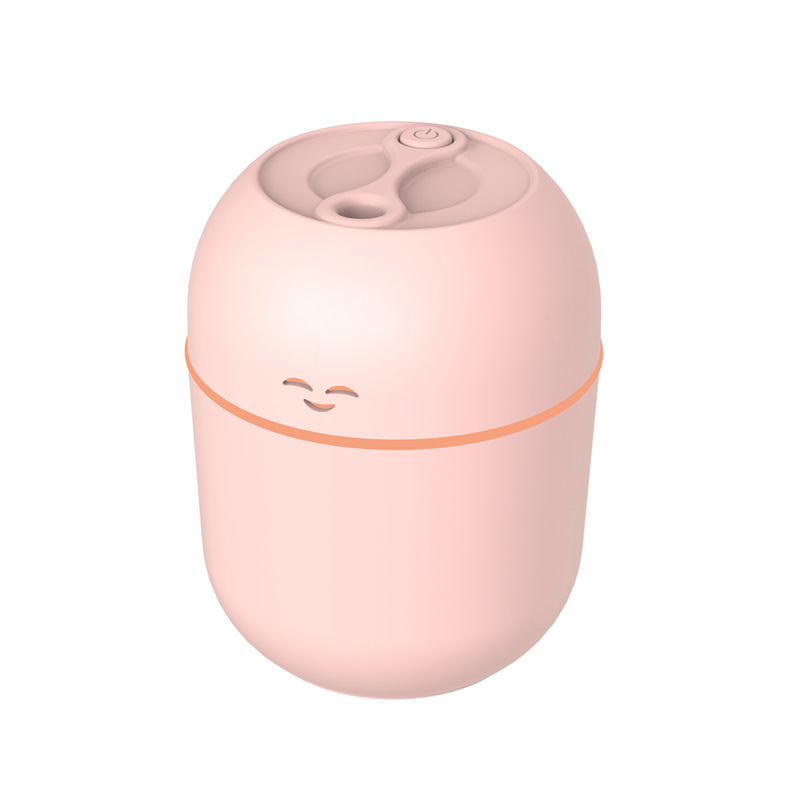 2023 Small Smiling Face Humidifier Household Desk Office and Dormitory Atomizer Car Humidifier Heavy Fog