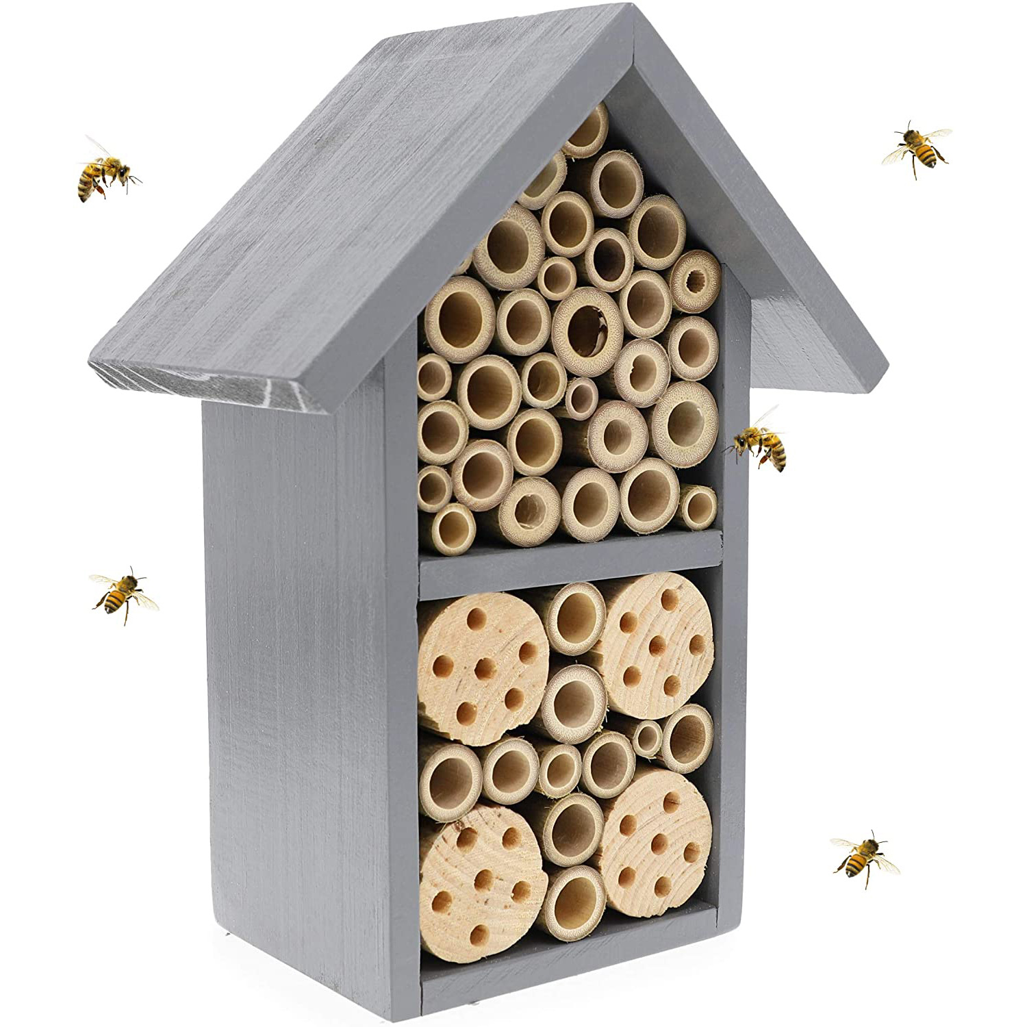 木质昆虫屋蜜蜂巢益虫房飞虫屋蜂窝户外花园昆虫窝装饰