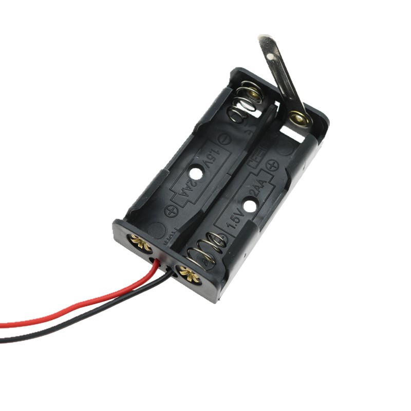 5号2节带闸刀电池盒2节串联5号aa电池做电路带线diy制作电路配件