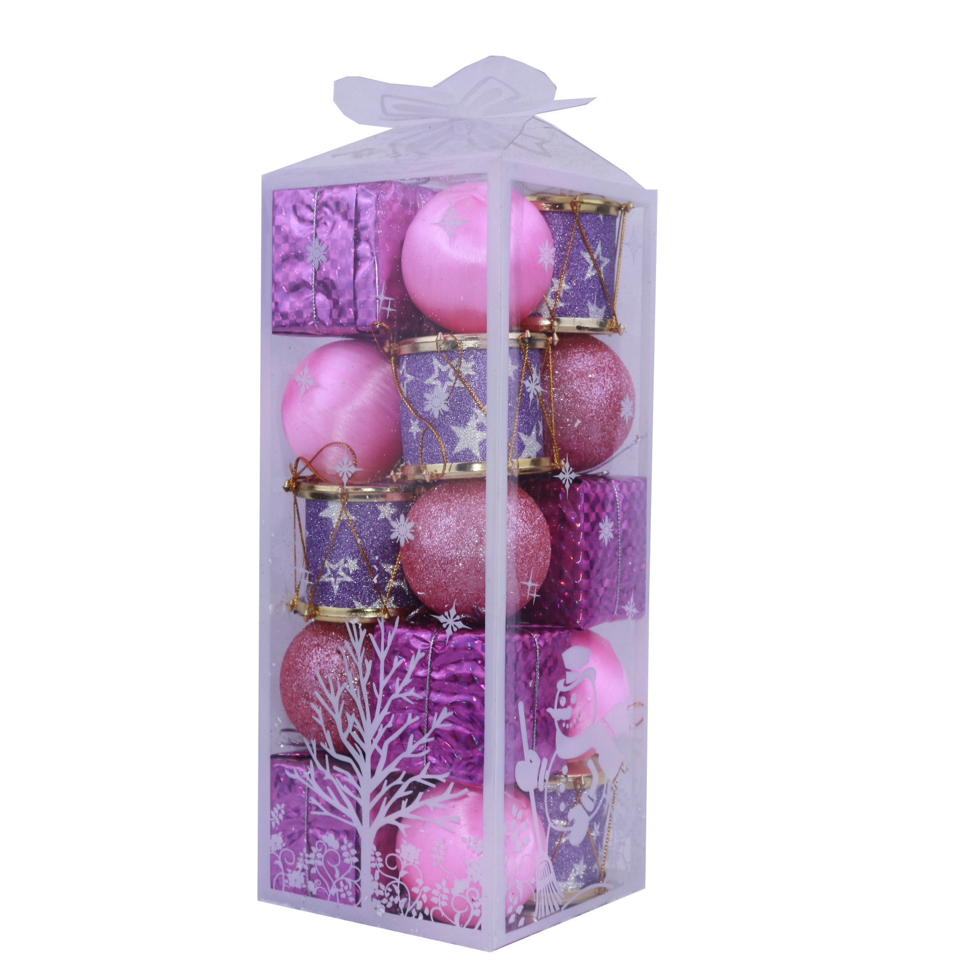 Christmas Decoration 5cm Small Christmas Pendant Duoduo Bag Christmas Ball Gift Bag Side Drum Bell Duoduo Box 20 Pieces