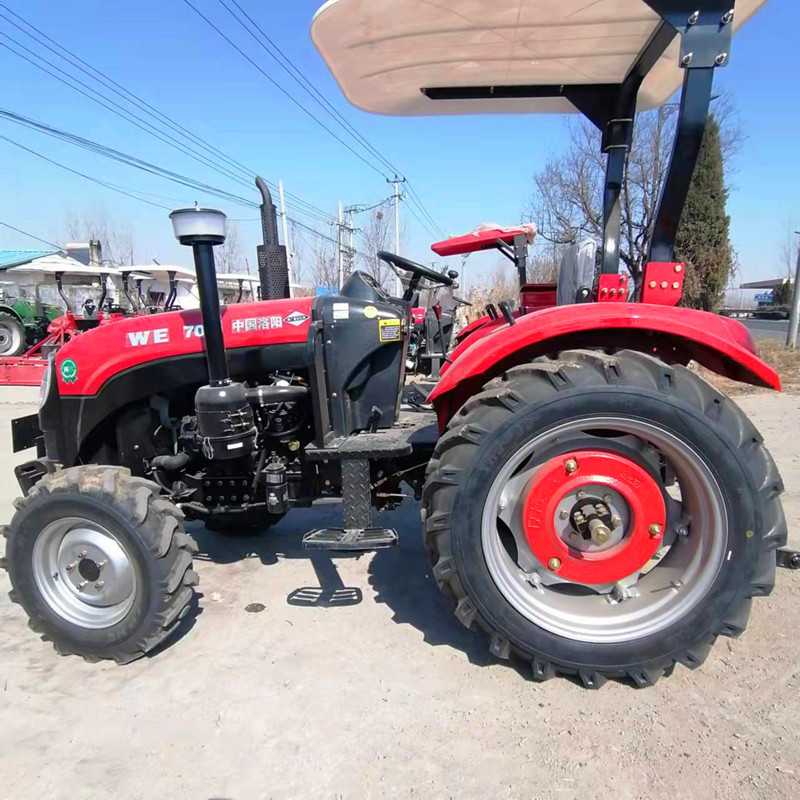 洛阳红504-704中型拖拉机带遮阳板农田旋耕机补后价格
